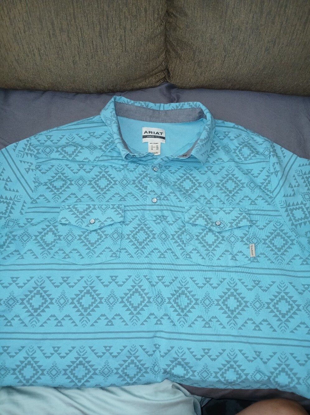 Ariat Men's Retro Western Snap Short Sleeve Polo